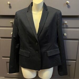 Ann Taylor Navy Pinstripe Jacket